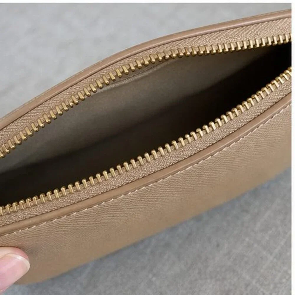 Tan Saffiano Crossbody Bag